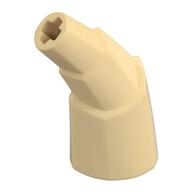 Animal Body Part, Horn Stacked 45 deg. with Axle Connectors Tan