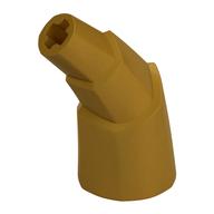 Animal Body Part, Horn Stacked 45 deg. with Axle Connectors Pearl Gold