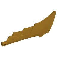 Large Figure Weapon Sword with Axle Connector Pearl Gold