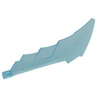 Large Figure Weapon Sword with Axle Connector Trans-Light Blue