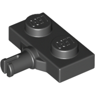 Plate Special 1 × 2 with Wheel Holder, Single Slit Black