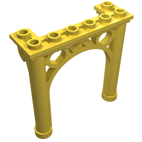 Brick Arch 2 × 6 × 5 Ornamented Yellow