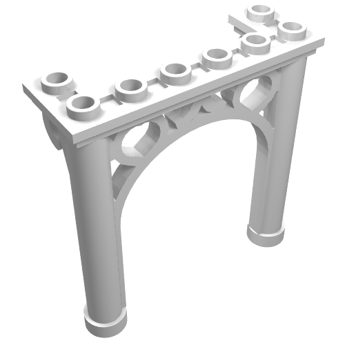 Brick Arch 2 × 6 × 5 Ornamented White