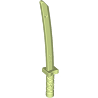 Weapon Sword / Katana / Shamshir with Capped Pommel [Square Guard] Yellowish Green