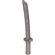 Weapon Sword / Katana / Shamshir with Capped Pommel [Square Guard] Flat Silver