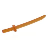 Weapon Sword / Katana / Shamshir with Capped Pommel [Square Guard] Trans-Orange