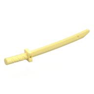 Weapon Sword / Katana / Shamshir with Capped Pommel [Square Guard] Leuchtendes Hellgelb