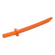 Weapon Sword / Katana / Shamshir with Capped Pommel [Square Guard] Orange