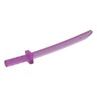 Weapon Sword / Katana / Shamshir with Capped Pommel [Square Guard] Trans-Dark Pink