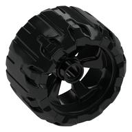Wheel 37mm D. x 22mm, Pin Hole Black