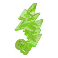 Wave / Lightning with Axle Hole Transparent-Hellgrün