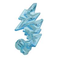 Wave / Lightning with Axle Hole Trans-Light Blue