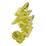 Wave / Lightning with Axle Hole Trans-Yellow
