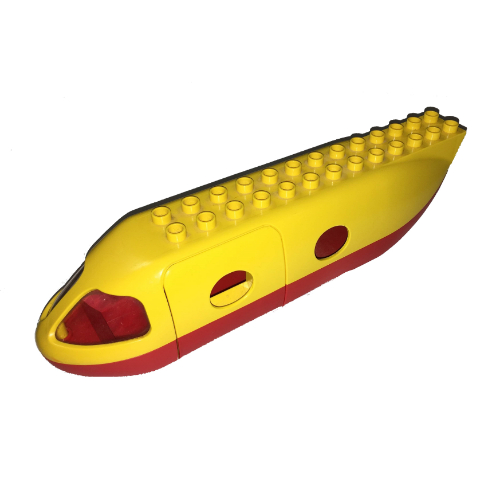Duplo Airplane Fuselage with Red Bottom and Cargo Door Gelb
