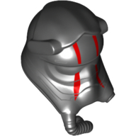 Helmet with Respiratory Pipe First Order TIE Fighter Pilot and Red Stripes Print Schwarz
