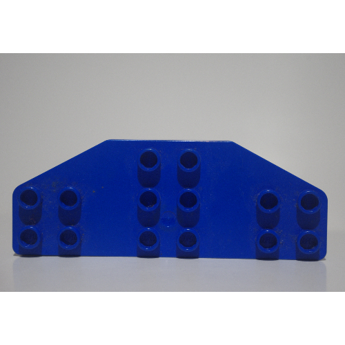 Duplo Plate 8 × 3 without Corners (Airplane Wings) Blue