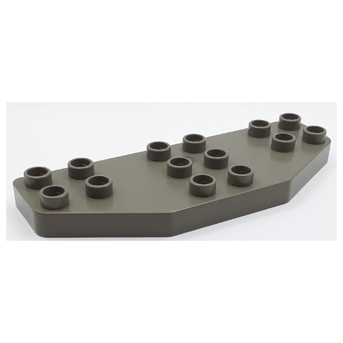Duplo Plate 8 × 3 without Corners (Airplane Wings) Dark Gray