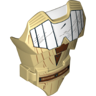 Large Figure Torso Cover with Raised Belt and Jedi Robe and Armor Print (Obi-Wan Kenobi) Beige