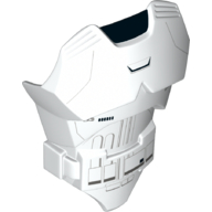 Large Figure Torso Cover with Raised Belt and First Order Stormtrooper Print Weiß