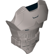 Large Figure Torso Cover with Raised Belt and Gray Stormtrooper Armour Print (Captain Phasma) Mattsilber
