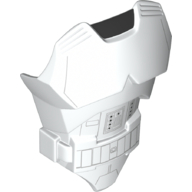 Large Figure Torso Cover with Raised Belt and Stormtrooper Commander Print Weiß