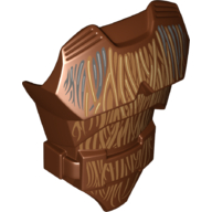 Large Figure Torso Cover with Raised Belt and Wookie Hair Print (Chewbacca) Reddish Brown