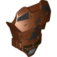 Large Figure Torso Cover with Raised Belt and Han Solo Armour, Belt Print Rotbraun