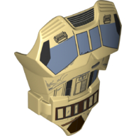 Large Figure Torso Cover with Raised Belt and Scarif Stormtrooper Print Beige
