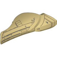 Large Figure Limb Cover, Leg Shin Guard with Ball Joint Socket with Panels Print Tan