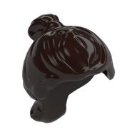 Hair Ponytail with Tied Sections Dark Brown