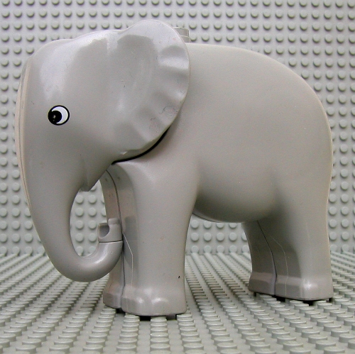Duplo Animal Elephant with Eyes Print Hellgrau