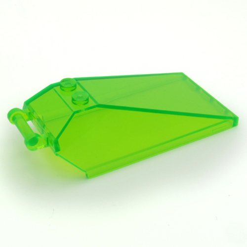 Windscreen 8 × 4 × 2 with Handle and 2 Studs [Solid Studs] [Plain] Transparent-Hellgrün