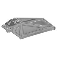 Windscreen 8 × 4 × 2 with Handle and 2 Studs with Light Bluish Gray Cockpit Print Transparent