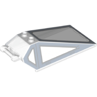 Windscreen 8 × 4 × 2 with Handle and 2 Studs with Sand Blue Cockpit Window Frames Print Trans-Clear