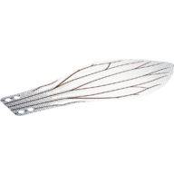 Wing, Rounded with Black Veins Print Trans-Clear