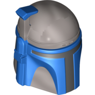 Large Figure Head Jango Fett Print Flat Silver