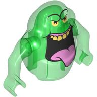 Creature, Ghost with moveable Arms - Tongue and Upper Teeth Print (Ghostbusters Slimer) Trans-Green