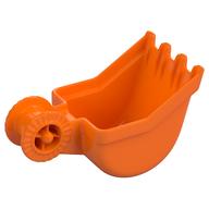 Duplo Digger Bucket - Small with Locking Ring - 4 teeth Orange
