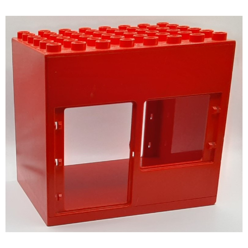Duplo Building 6 × 8 × 6 with Front Door and Window and Rear Double Door Openings [Plain] Rot
