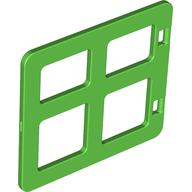 Duplo Door / Window with Four Panes Square Corners Hellgrün