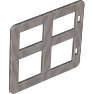Duplo Door / Window with Four Panes Square Corners Perlhellgrau