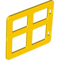 Duplo Door / Window with Four Panes Square Corners Yellow