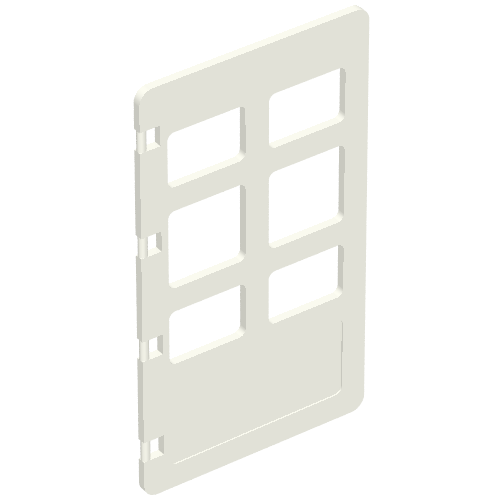 Duplo Door 1 × 3 1/2 × 5 1/3 with Six Panes