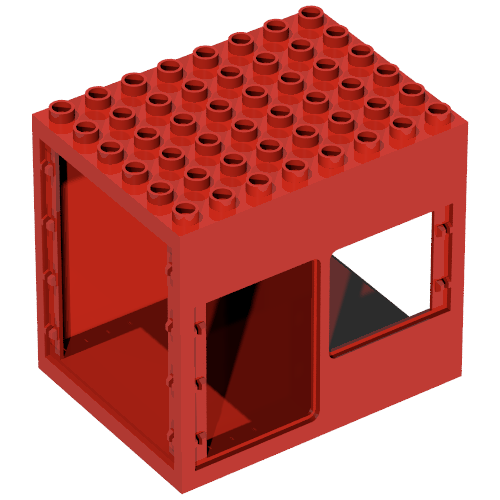 Duplo Building 6 × 8 × 6 Drive Through with Door and Window Openings Rot