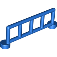 Duplo Fence / Rail 1 × 6 with 5 Rails Blue
