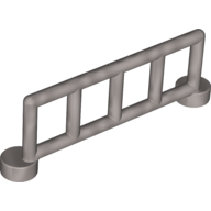 Duplo Fence / Rail 1 × 6 with 5 Rails Perlhellgrau
