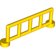Duplo Fence / Rail 1 × 6 with 5 Rails Yellow