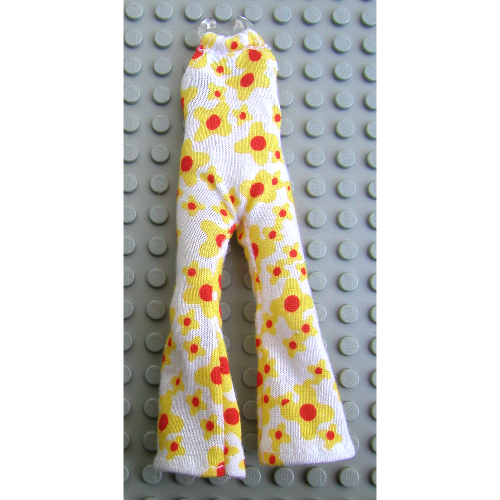 Scala, Jumpsuit, Child, Bellbottom with Yellow Flowers Print White