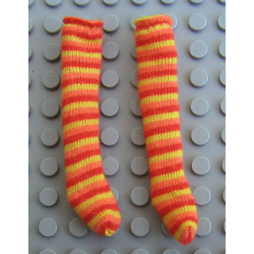 Scala, Socks, Child, Long with Red Stripes Print Yellow