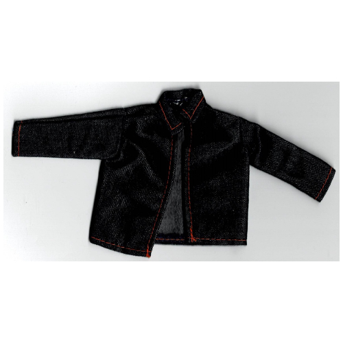 Scala, Jacket, Denim with Orange Stitches Dark Blue